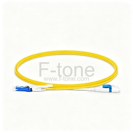 CS UPC to LC UPC Flat Clip Uniboot Duplex OS2 SingleMode PVC (OFNR) 2.0mm Fiber Optic Patch Cable 1m (3ft)