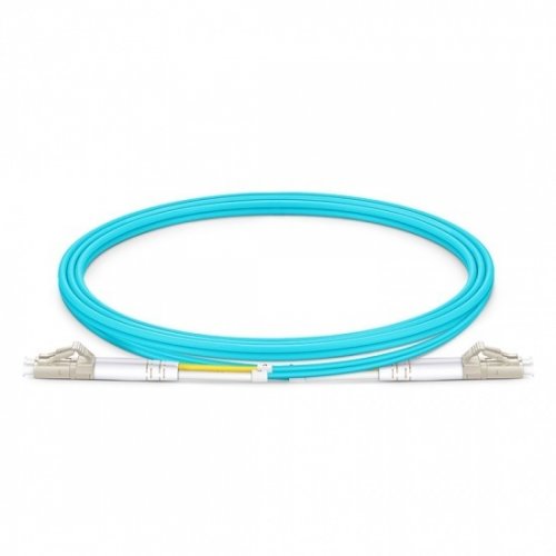 2M LC UPC to LC UPC Duplex 2.0mm PVC(OFNR) OM4 Multimode Ultra Low Loss Fiber Patch Cable