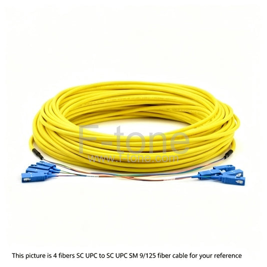 Customized 24 Fiber Pulling eye Fiber Patch Cable Pre-terminated Singlemode Fiber Cable