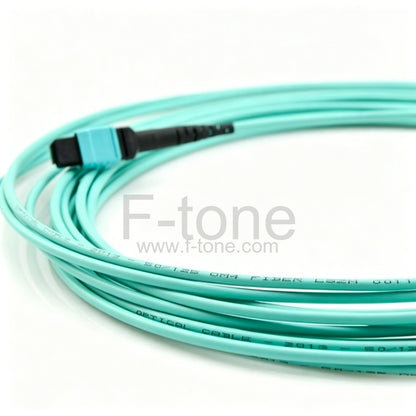 MPO-16 Fibers OM3 Multimode 16 Strands MPO Breakout Cable 3.0mm LSZH/Riser