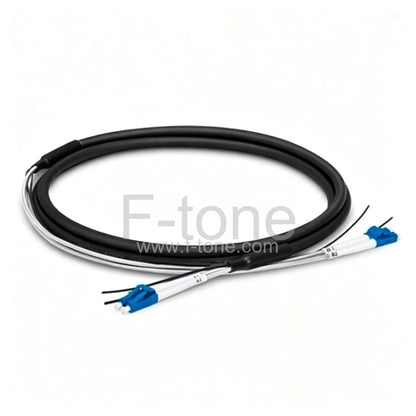 MDC to LC Fiber Jumper Cable 2 Fibers Duplex OS2 SingleMode LSZH