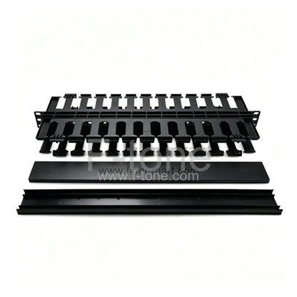 1U Single-side Horizontal Cable Management Panel with Plastic HHT-LXB