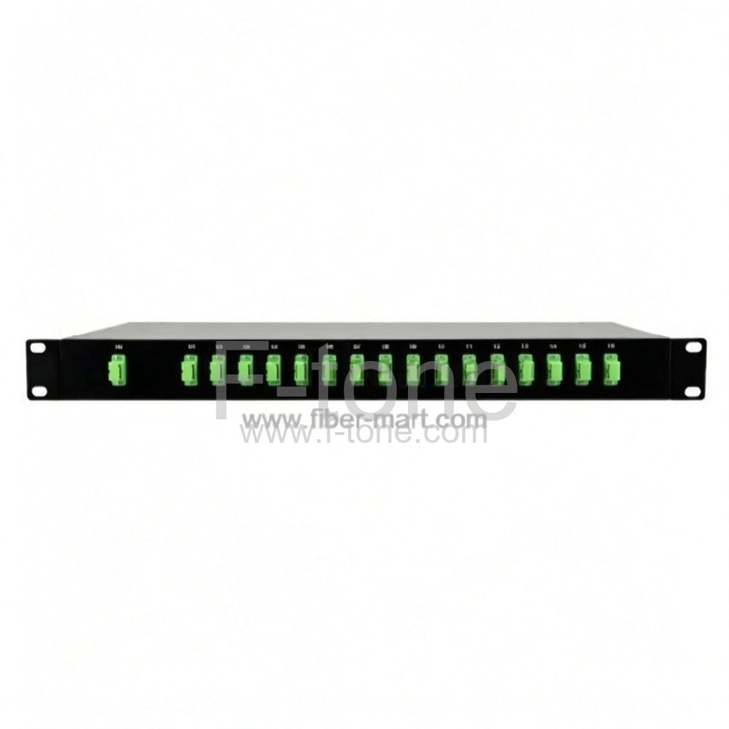 1x16 Fiber PLC Splitter with 1U 19 Rack Mount Metal Box
