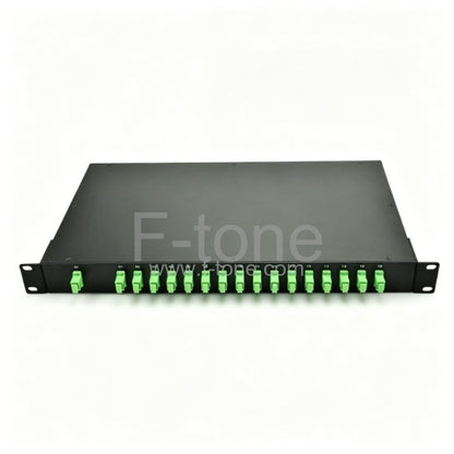 1x16 Fiber PLC Splitter with 1U 19 Rack Mount Metal Box