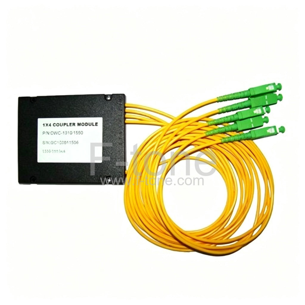 1x4 FBT OM3 Single Window 250μm Bare Fiber Splitter