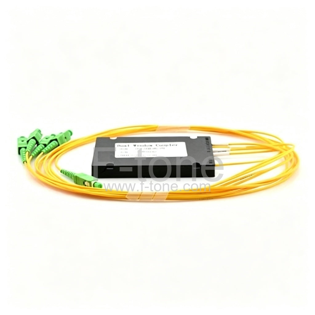 1x4 FBT Splitter Singlemode Dual Window Fiber Splitter with ABS Box