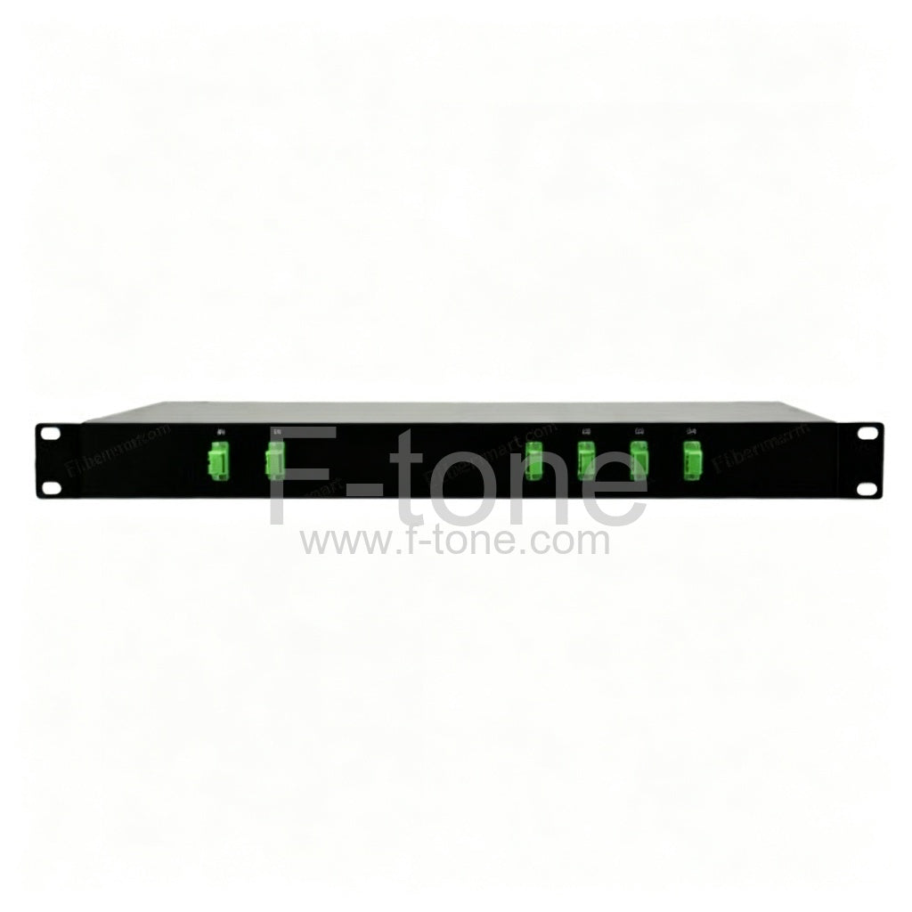 1x4 Fiber PLC Splitter with 1U 19 Rack Mount Metal Box