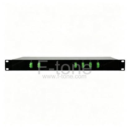 1x4 Fiber PLC Splitter with 1U 19 Rack Mount Metal Box