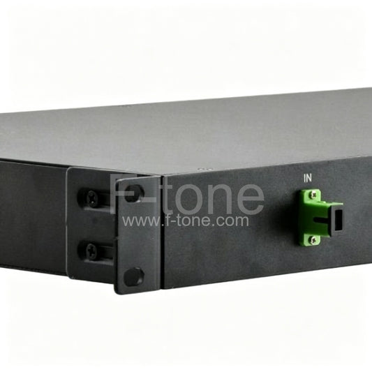 1x8 Fiber PLC Splitter with 1U 19 Rack Mount Metal Box