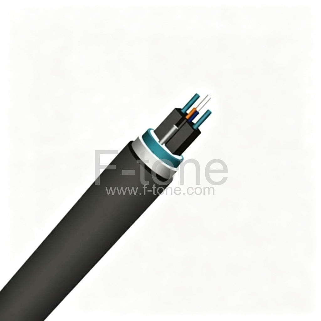 2 Fibers Single-mode Single-armored KFRP Strength member LSZH FTTH Duct Cable-GJFDC