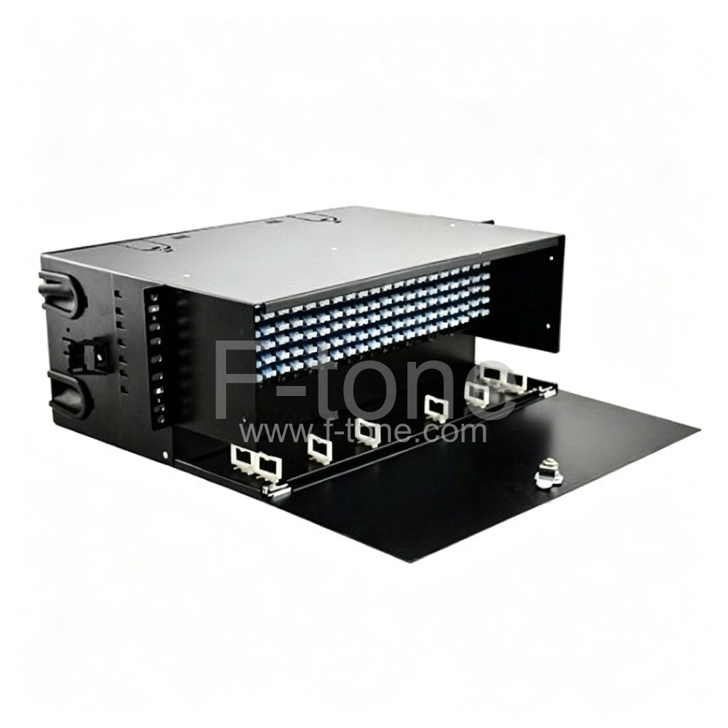 288 Ports Loaded LC FAPs 4RU Rack Mount Fiber Enclosure Panduit FRME4 Compatible