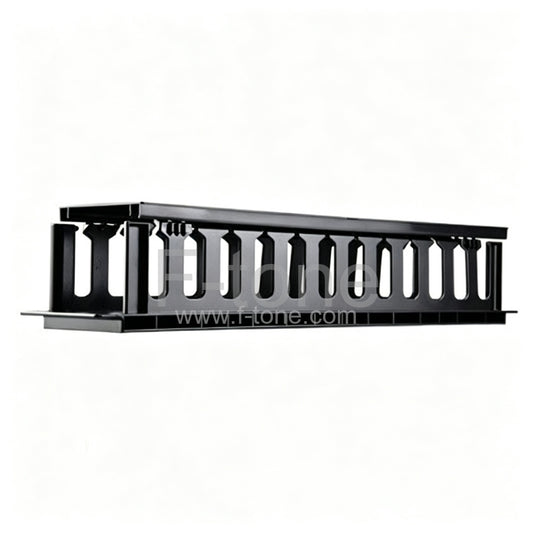 2U Single-side Horizontal Cable Management Panel with Plastic HHT-LXB