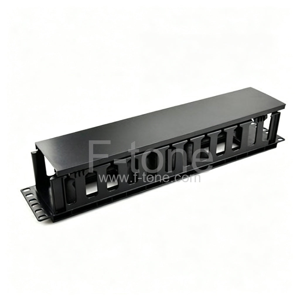2U Single-side Horizontal Cable Management Panel with Plastic HHT-LXB