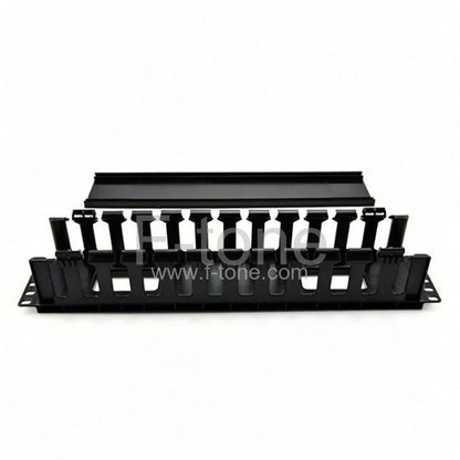 2U Single-side Horizontal Cable Management Panel with Plastic HHT-LXB