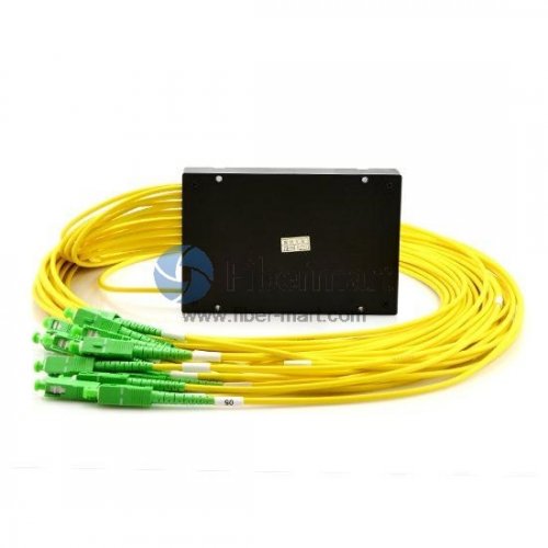 2x16 Fiber PLC Splitter with Plastic ABS Box Package