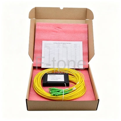 2x16 Fiber PLC Splitter with Plastic ABS Box Package