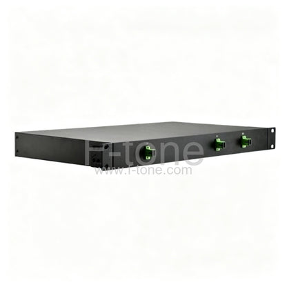 2x2 Fiber PLC Splitter with 1U 19 Rack Mount Metal Box