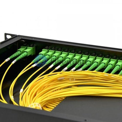 2x32 Fiber PLC Splitter with 1U 19 RackMount Fiber Splitter Box