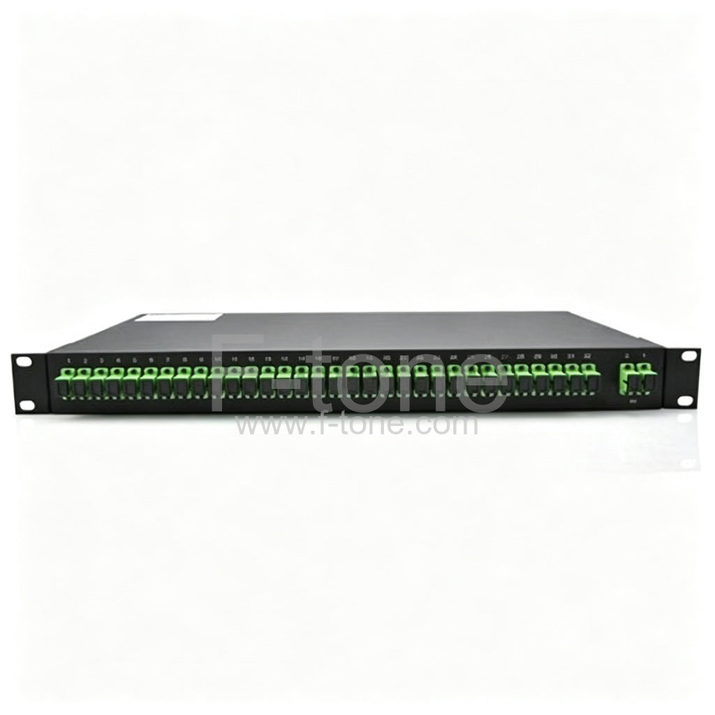 2x32 Fiber PLC Splitter with 1U 19 RackMount Fiber Splitter Box