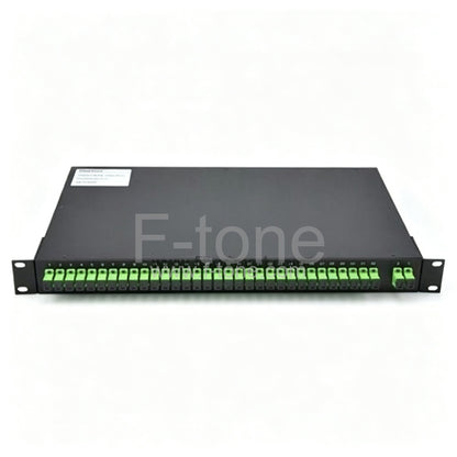 2x32 Fiber PLC Splitter with 1U 19 RackMount Fiber Splitter Box