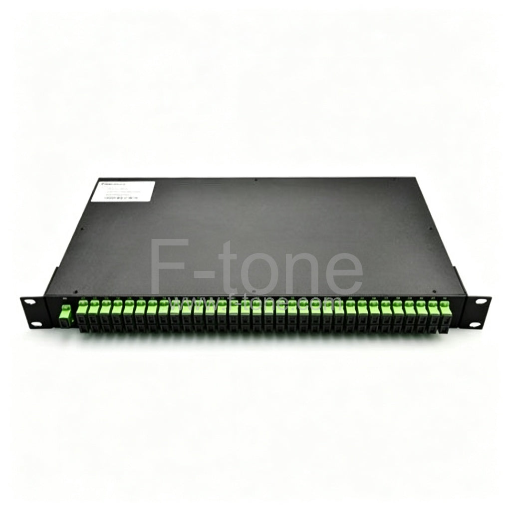 2x64 Fiber PLC Splitter with 1U 19 Rack Mount Metal Box