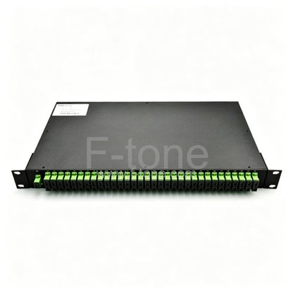 2x64 Fiber PLC Splitter with 1U 19 Rack Mount Metal Box