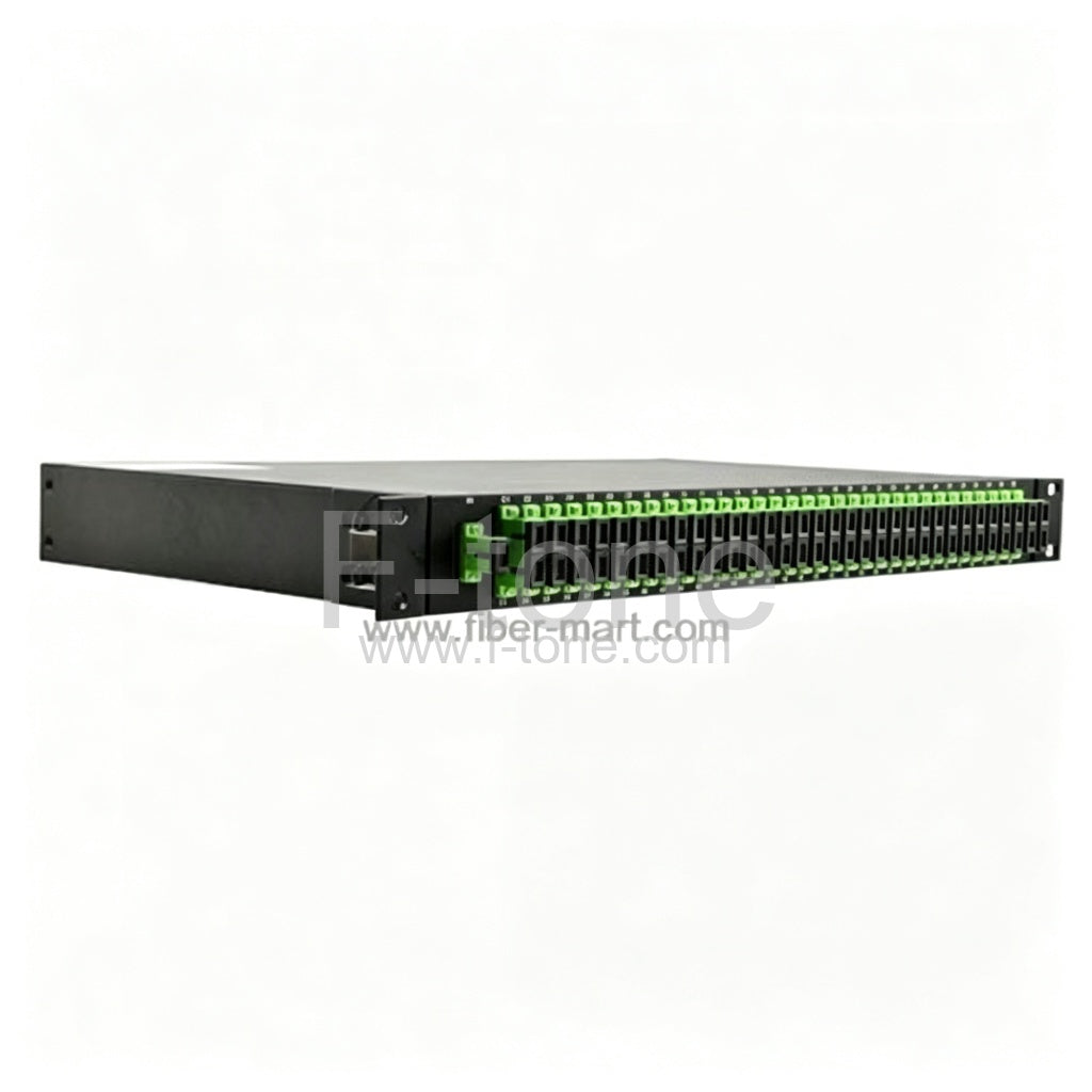 2x64 Fiber PLC Splitter with 1U 19 Rack Mount Metal Box