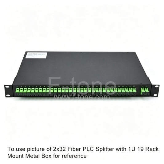 2x8 Fiber PLC Splitter with 1U 19 Rack Mount Metal Box