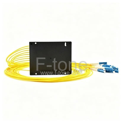 2x8 Fiber PLC Splitter with Plastic ABS Box Package