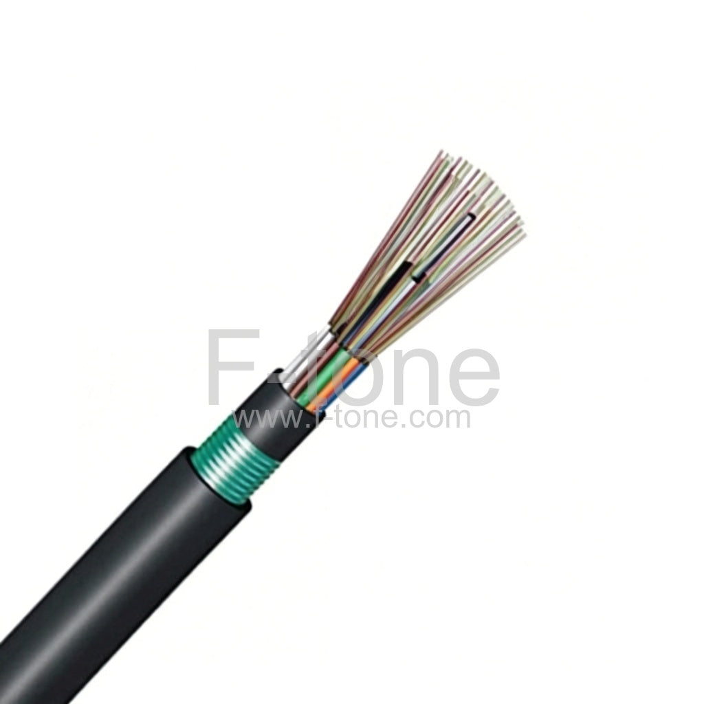 4 Fibers 50/125μm  Multimode Single Armor Double Jackets Stranded Loose Tube FRP Strength Member Waterproof Outdoor Cable - GYFTY53