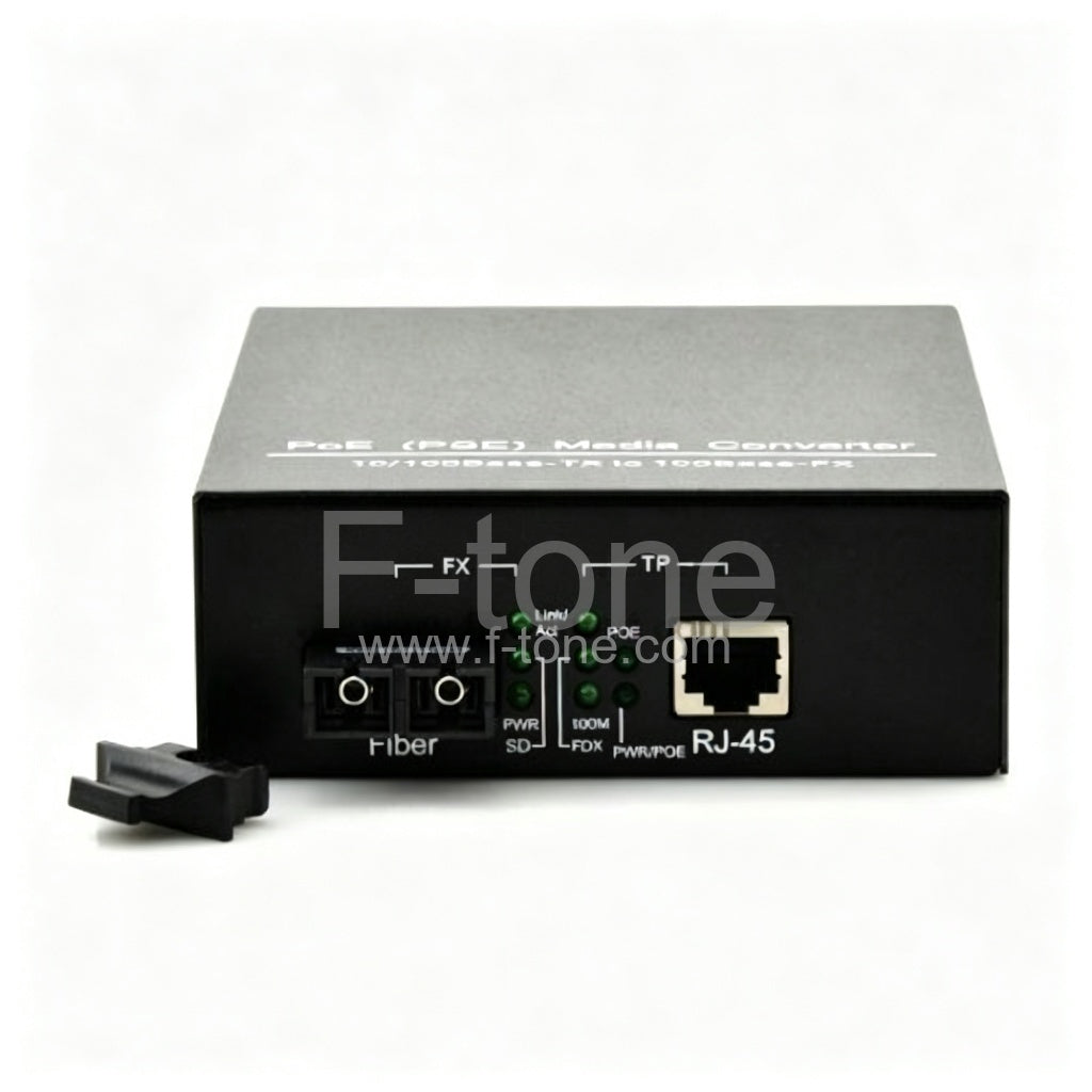 10/100M Dual Fiber 850nm 550M External Power Supply Mini Ethernet Media Converter