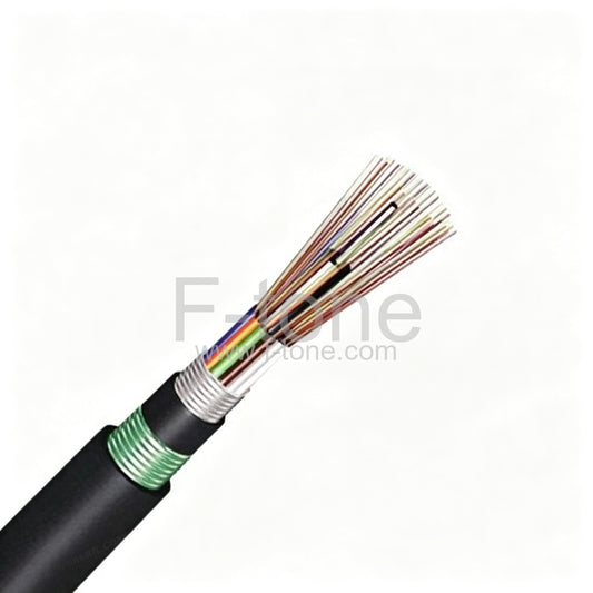 4 Fibers Single-mode Double Armored Double Jackets Stranded Loose Tube Steel Wire Strength Waterproof Outdoor Cable GYTA53