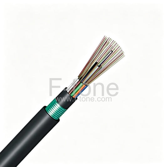 4 Fibers Single-mode Single Armor Double Jackets Stranded Loose Tube FRP Strength Member Waterproof Outdoor Cable - GYFTY53