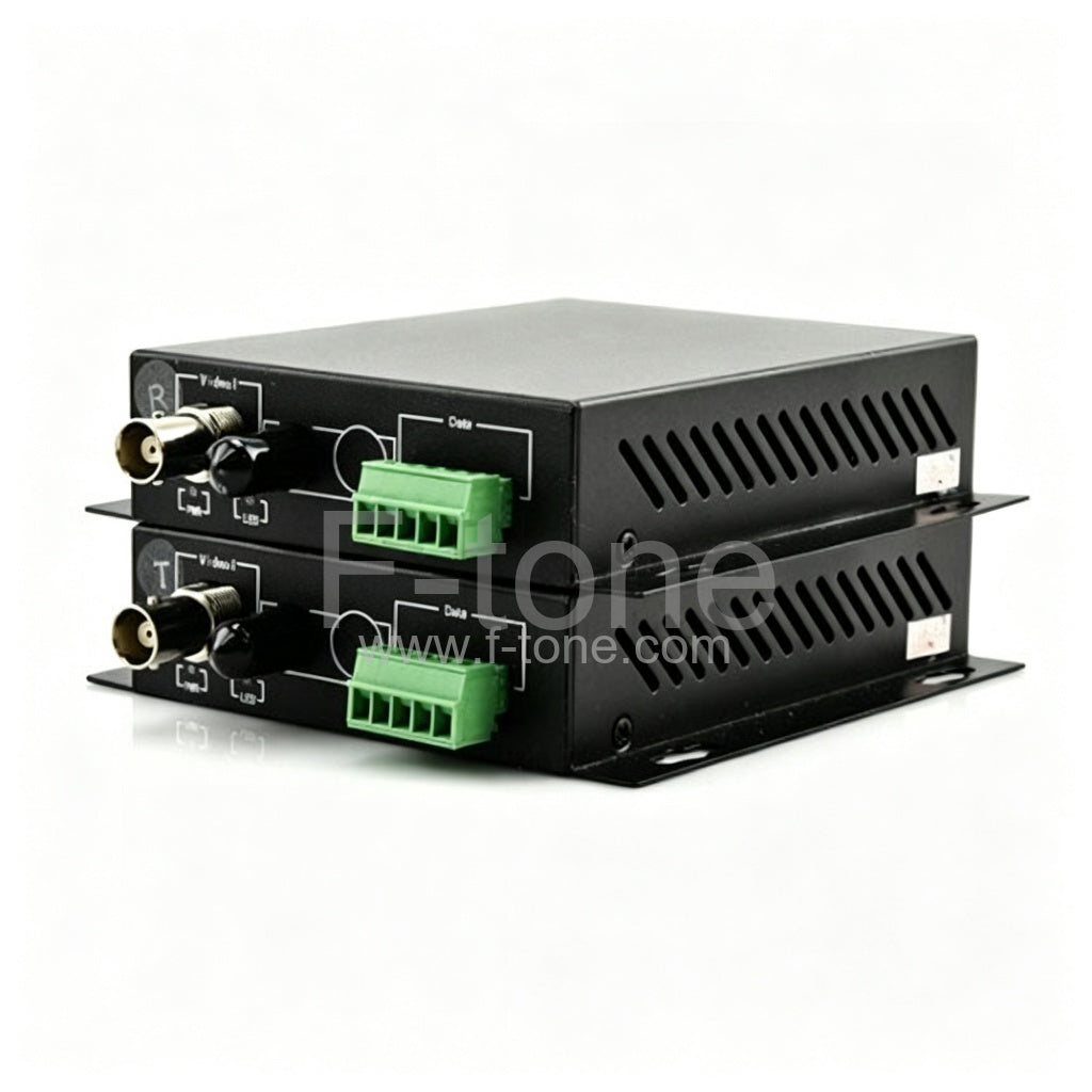 8 Channel Video & 1 Channel Bi-Directional Data to Fiber SM 20km Optical Video Multiplexer