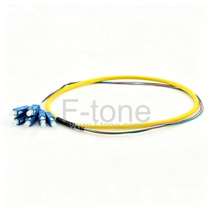 8-Fiber 9/125 SM Ribbon Fan-out LC/SC/ST/FC Pigtail
