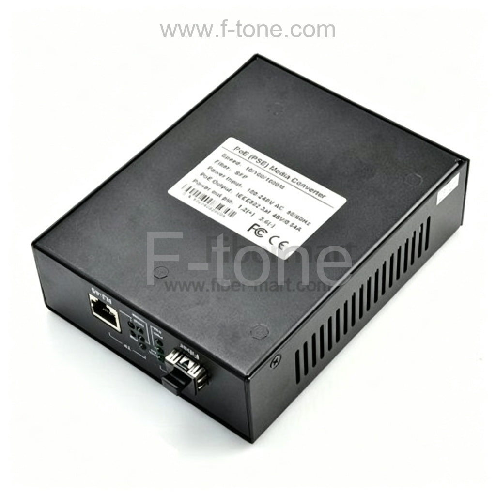 A Pair of 10/100/1000M Single Fiber 1490/1550nm 40KM  Built-in power POE Media Converter