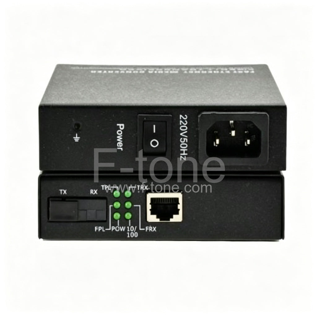 A Pair of BIDI WDM Single Fiber 10/100M 1490/1550 100km Ethernet Media Converter