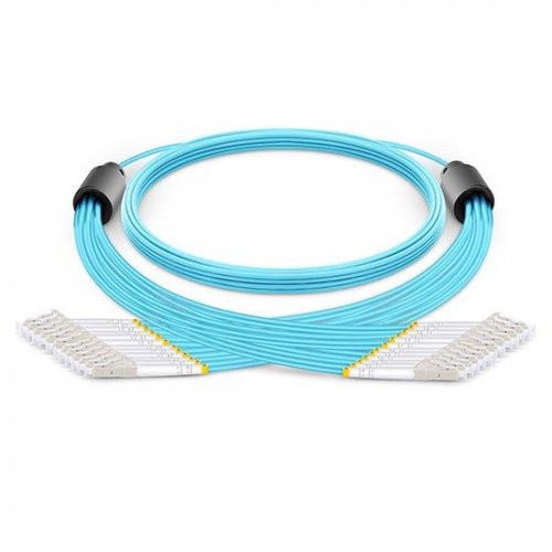 FC/UPC to LC/UPC Simplex OM3 Multimode Armored Patch Cable