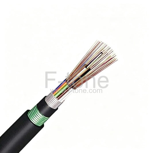 12 Fibers 50/125μm Multimode Single Armor Single Jacket Stranded Loose Tube Steel Wire Strength Waterproof Outdoor Cable - GYTA