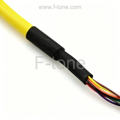 12-Fiber 9/125 SM Ribbon Fan-out LC/SC/ST/FC Pigtail with 0.9mm/2.0mm Breakout