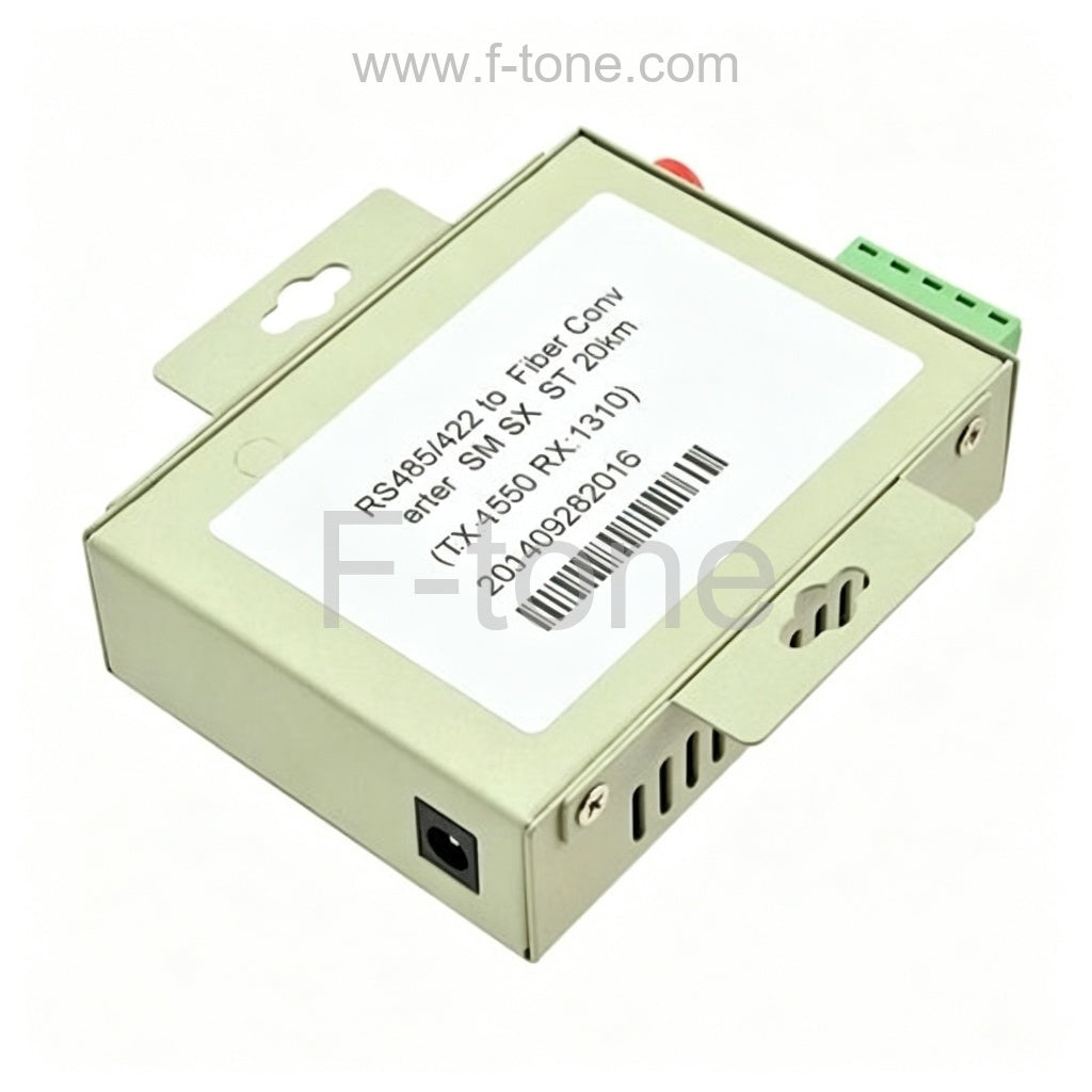 Industrial RS-485/RS-422 to Single-mode Simplex Fiber Converter, 1310nm/1550nm 20km