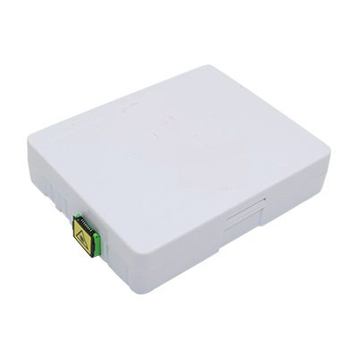 1 Fiber SC or 2 Fiber LC Wall Outlet Fiber Termination Box with Pigtails and Adapters A Type