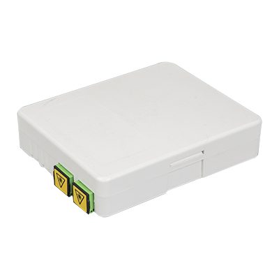 4 Fiber SC or 8 Fiber LC Wall Outlet Fiber Termination Box with Pigtails and Adapters