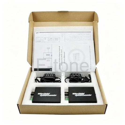 1 Channel HD-TVI over Optical Fiber Transmitter and Receiver Set