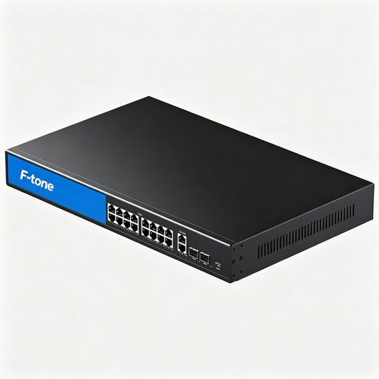 16-Port 10/100M POE Switch with 2-Port Giga Combo SFP Slot