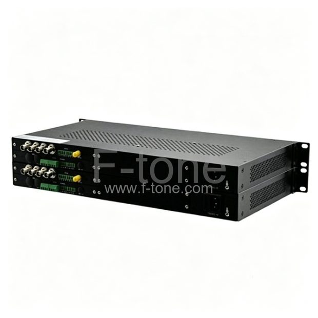 4 Channel Unidirectional HD-SDI over Optical Fiber Transmitter and Receiver Set with RS232/RS422 Data