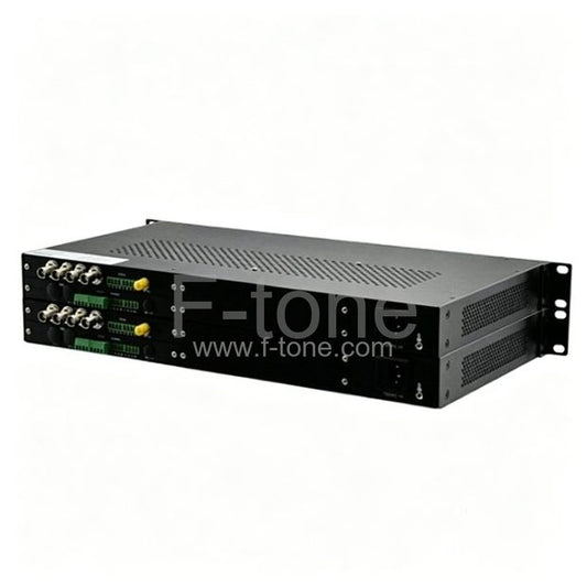 4 Channel Unidirectional HD-SDI over Optical Fiber Transmitter and Receiver Set with RS232/RS422 Data