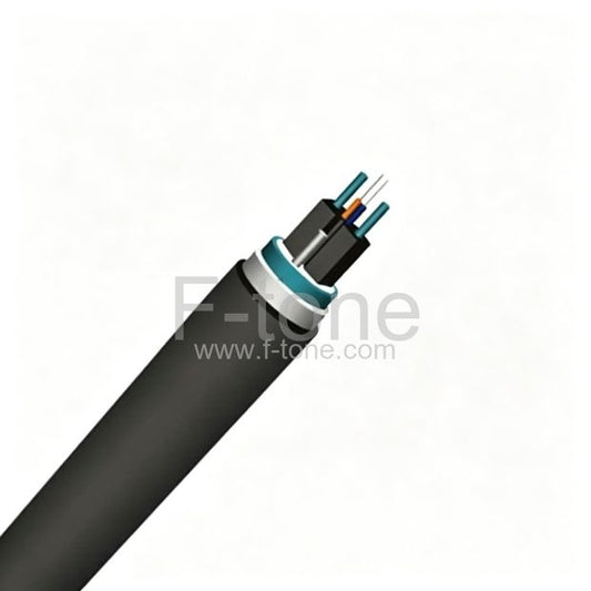 1 Fiber Single-mode Single-armored Metal Strength member PE FTTH Duct Cable-GJFDC