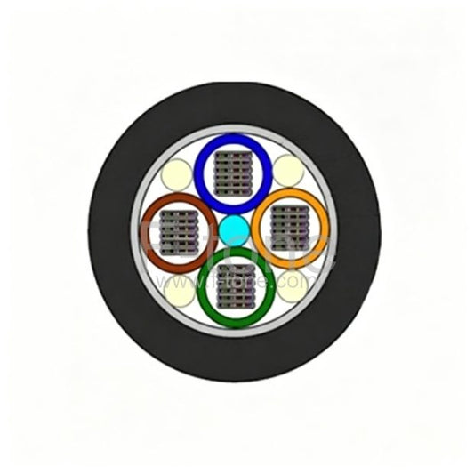 24 Fibers Single-mode Single Armor Single Jacket Ribbon Fiber Optic Cable-GYDTA