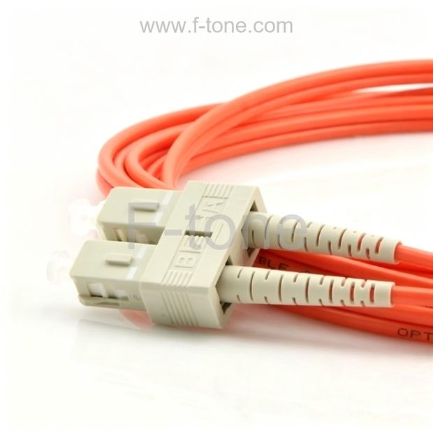 SC to E2000 Duplex PVC/LSZH/OFNP OM2 Multimode  Fiber Optic Patch Cable